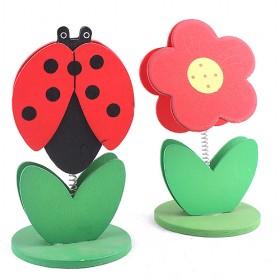 Mini Cute Sweet Red And Ladybug Decorative Wooden Photo Holder