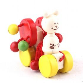Wooden Frolicking Bear Pull Toy