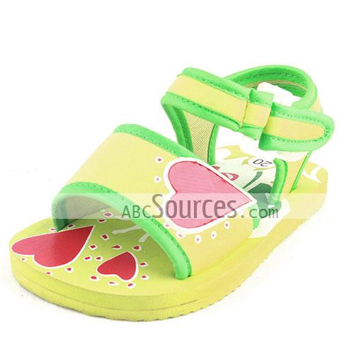 wholesale Kids Yellow Heart Sandal-LC080611405