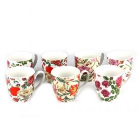 Sophisticated Modern Design Cartoon Floral Prints Ceramic Cup/ Mugs Set Of 5
