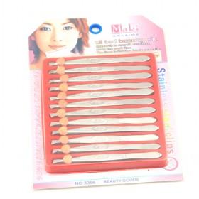 Professional 12pcs High-quality Stainless Steel Slanted Eyebrow Tweezers Hair Removal Clip Makeup Tool