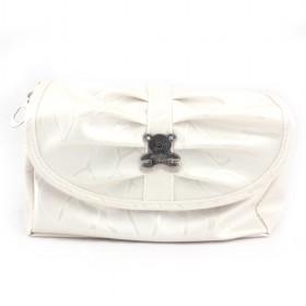 Modern Stylish White Waterproof PU Utility Double-layer Cosmetic Makeup Bags