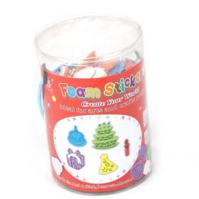 Red Holiday Decoration Cartoon Foam Sticker,Puffy Sponge Sticker With High Quality
