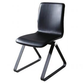 Hot Sale Black Upholstered Leather Dining Chair