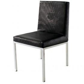 Simple Design Black Graceful Upholstered Leather Dining Chair