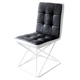 High-end Black Upholstered Leather Dining Chair
