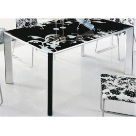 Good Quality Black And White Steel Dining Table