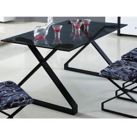 Unqiue Black Temperd Steel Dining Table