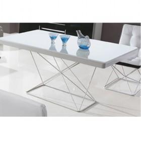 Exquisite White Simple Steel Dining Table