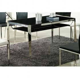 Hot Sale New Arrival Black Tempered Glass Dining Table