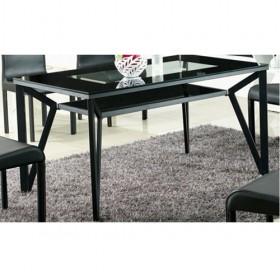 Simple Design Black Stainless Steel Dining Table
