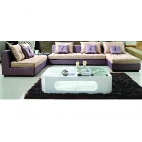 Hot Sale Rare Light Pink Fabric Sectional Sofa Set
