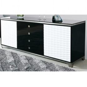 Elegant Black And White Dining Room Cabinet/ Sideboard/ Storage Cabinet