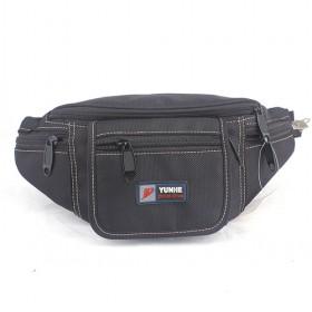 Simple Design Black Security Travel Portbale Ticket Waist Purse/ Belt Bag