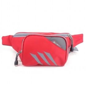 High Quality Red And Gray Security Travel Ticket Waist Purse Pouch/ Belt Bag