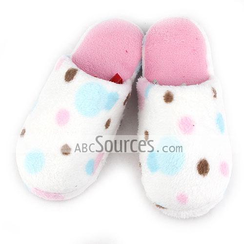 wholesale Womens White Pink Dot Slippers-LC0808611267