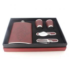 Elegant Wine Set With Hip Flask, Shot Glasses, Spoon, Fork, Perfect Gift Set For Friends