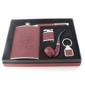 Wholesale Elegant Wine Set With Hip Flask, Lighter, Keychain, Pen, Pipe, Perfect Gift Set For Friends