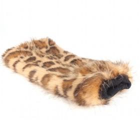 Leopard Fur Leg Cover Warmer Muffs Boots Leggings Socks Faux Fur Foot Cover Socks Cover