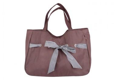 Large Size Modern Brown Multifunctional Nice Design Handle Lifting Renewable Shopping Bags With Bowtie