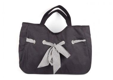 Large Size Modern Black Multifunctional Nice Design Handle Lifting Renewable Shopping Bags With Bowtie