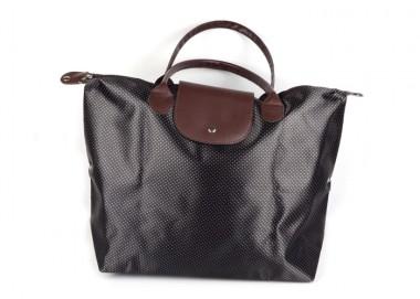 Hot Sale Plain Brown Unadorned Brown Large Volume Renewable Zipping Shopping Bag