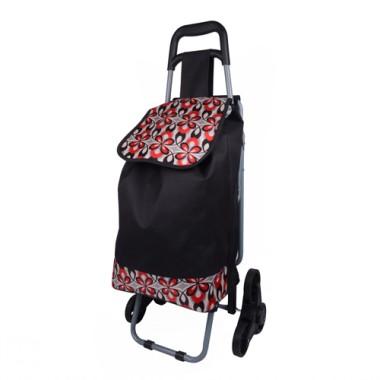 Large Volume Black  Spots Prints Decorative Portable Multifunctional Non-woven Shopping Cart