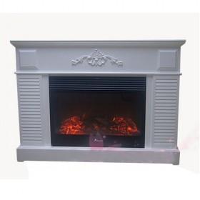 White Wood Burning Fireplace