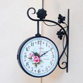 Black Vine Design Floral Steel Antique Wall Clocks