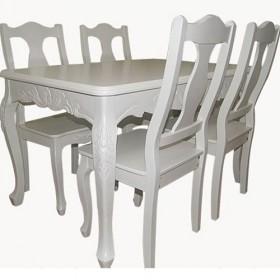 Good Quality Simple White Wooden  Dining Table Sets