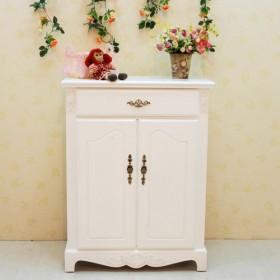 Cute Stylish Small White Wooden Shoes Cabinet