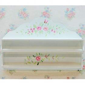 Cartoon Prints White Bathroom Towel Rack/ shelf