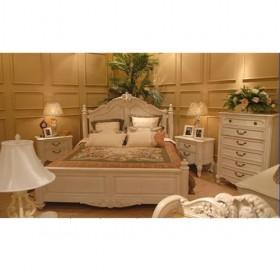 Exquisite Design Ivory White Wooden Bed Frames/ Bedstead