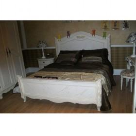 Simple Design Plain White Wooden Bed Frames/ Bedstead