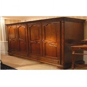 Occidental Retro Stylish Large VolumeWooden 4-Door Wardrobe