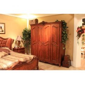 Fashionable Design Classic Stylish 4-door Wooden Wardrobe
