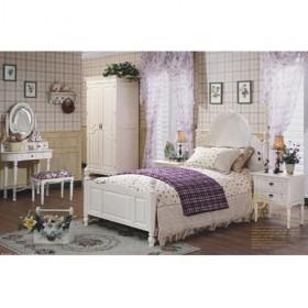 Sweet Stylish Ivory White Nice 2-door Wooden Wardrobe