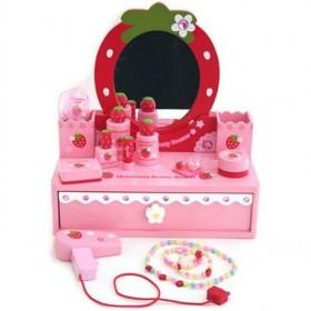 Wholesale Red Strawberry Design Storage Box Simulation Dresser Girls' Toys
