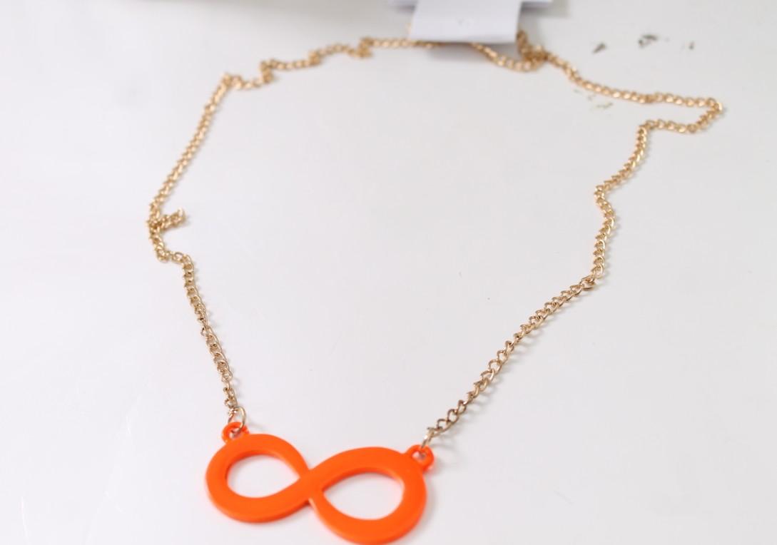 wholesale Fashion Number Shaped Chain Necklace OrangeYW131012092