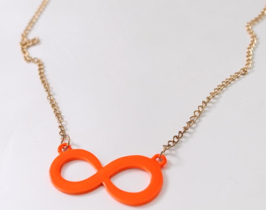 wholesale Fashion Number Shaped Chain Necklace OrangeYW131012092