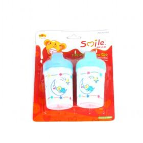 Blue And White Plastic Insulated Twins Baby Water Bottle Set