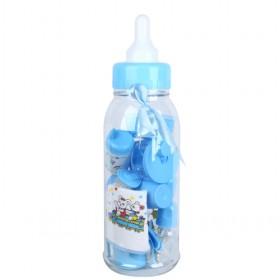 Big-size Blue Cartoon Prints Vacuum Insulation Feeding Bottle Set