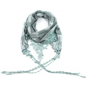Jade Green Scarf,fashion Design,patchwork Scarves,women 's Shawl,fashion Shawl,polyester Scarf
