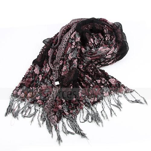 fashion floral wrinkle scarf