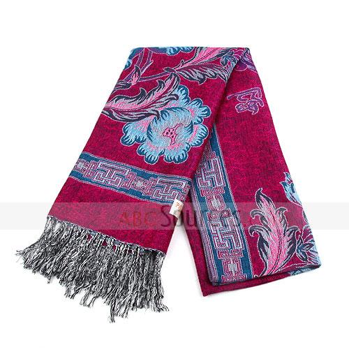 prune scarf,floral scarf