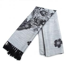 Fashuion Black And White Floral Scarf,womens Scarf,wholesale Scarf
