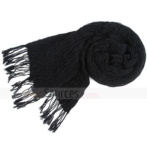 black fiber<br />\n scarf