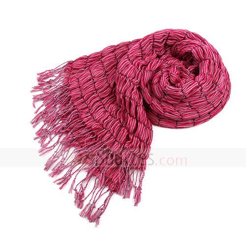 pink fiber scarf