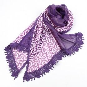 Purple Floral Silk Scarf,fashion Scarf,womens Scarf