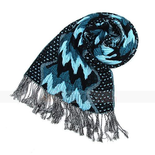 Fashion blue cotton scarf